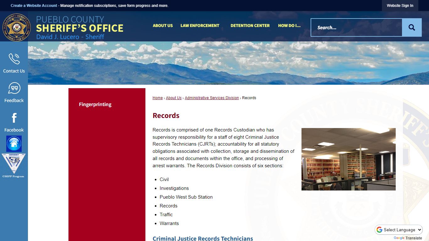 Records | Pueblo County Sheriff, CO